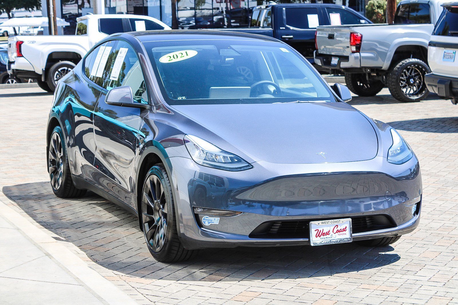 Used 2021 Midnight Silver Metallic Tesla Long Range image 3