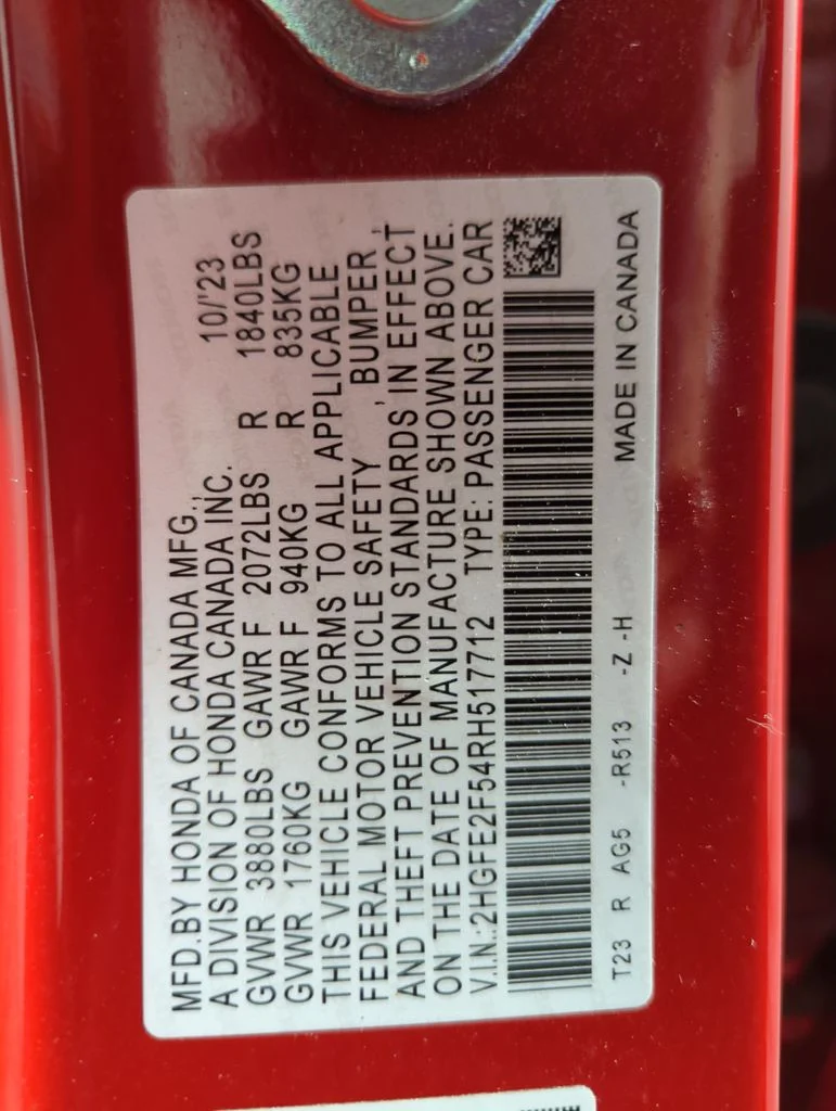 Certified Used 2024 Rallye Red Honda 2.0L 4D SPORT image 25