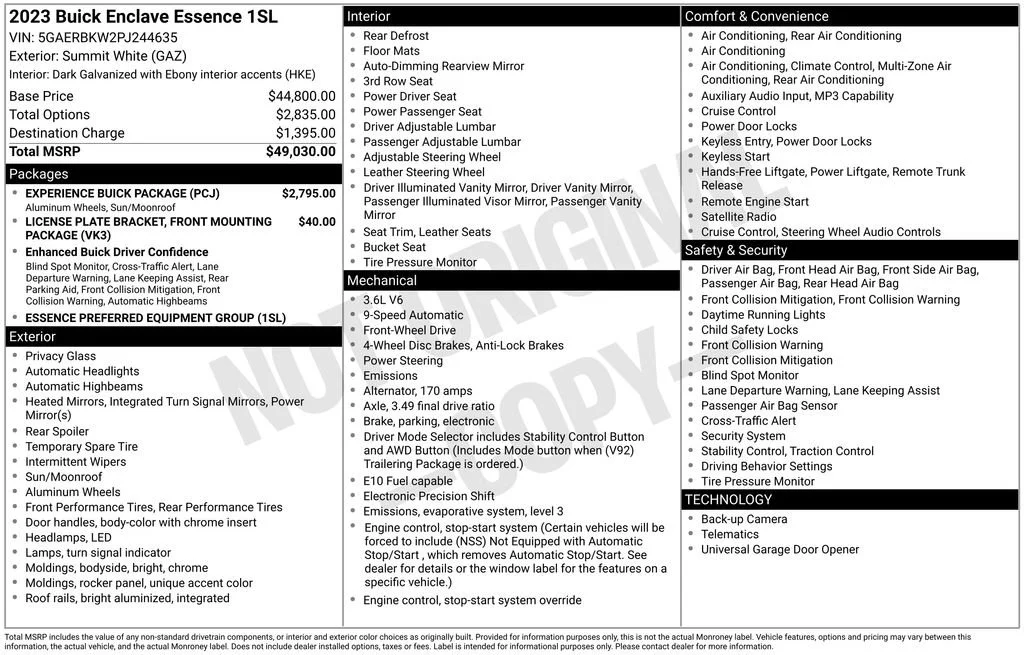 2023 Buick Enclave Essence's photo