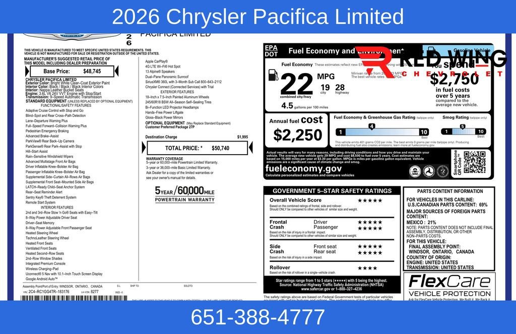 2026 Chrysler Pacifica