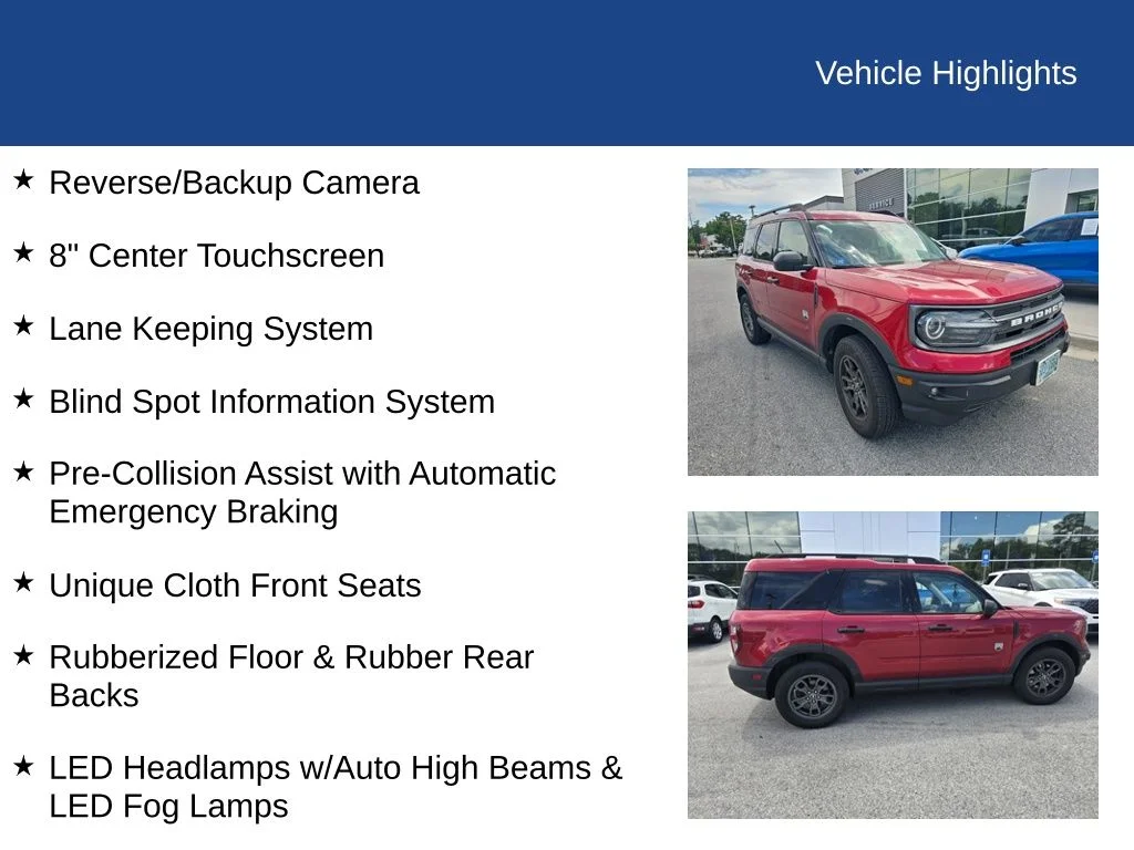 Used 2021 Rapid Red Metallic Tinted Clearcoat Ford Big Bend image 8
