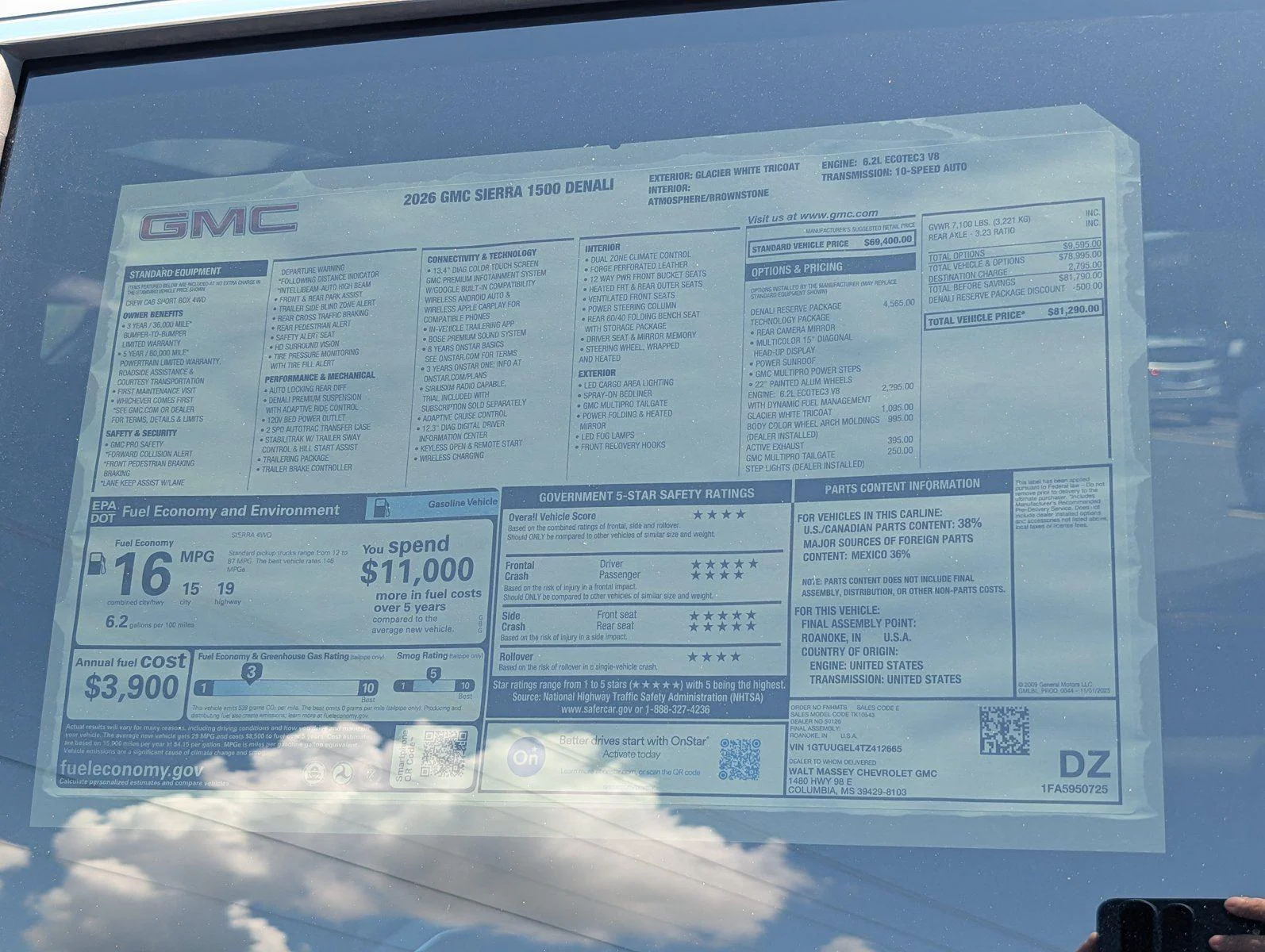 New 2026 Glacier White Tricoat GMC Denali image 38