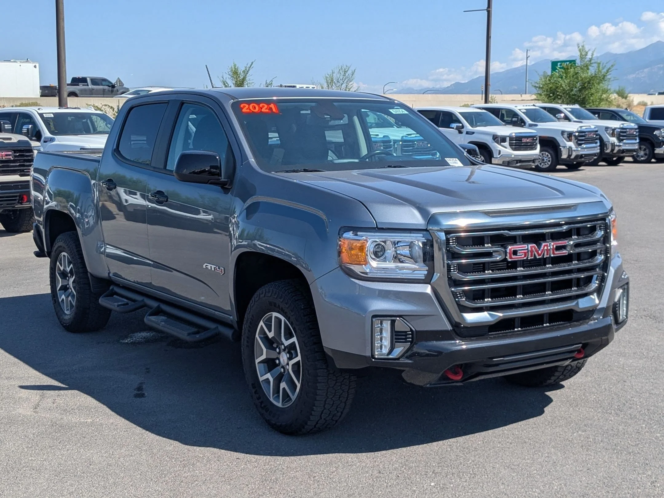 Used 2021 Satin Steel Metallic GMC 4WD AT4 w/Leather image 8