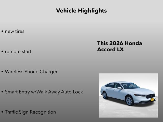 New 2026 Platinum White Pearl Honda LX image 15