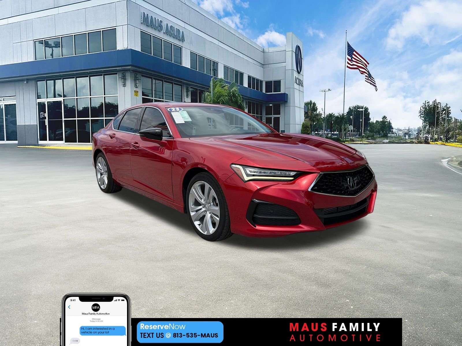 Used 2023 Performance Red Pearl Acura Technology Package image 1