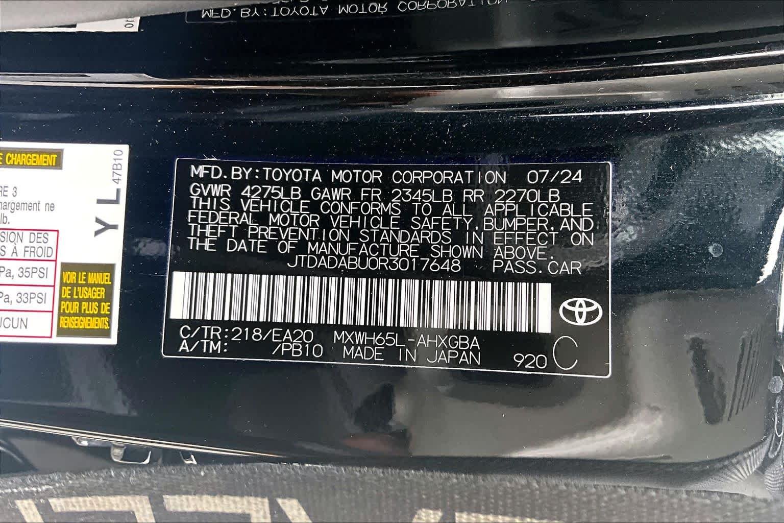 Used 2024 Midnight Black Metallic Toyota XLE image 36