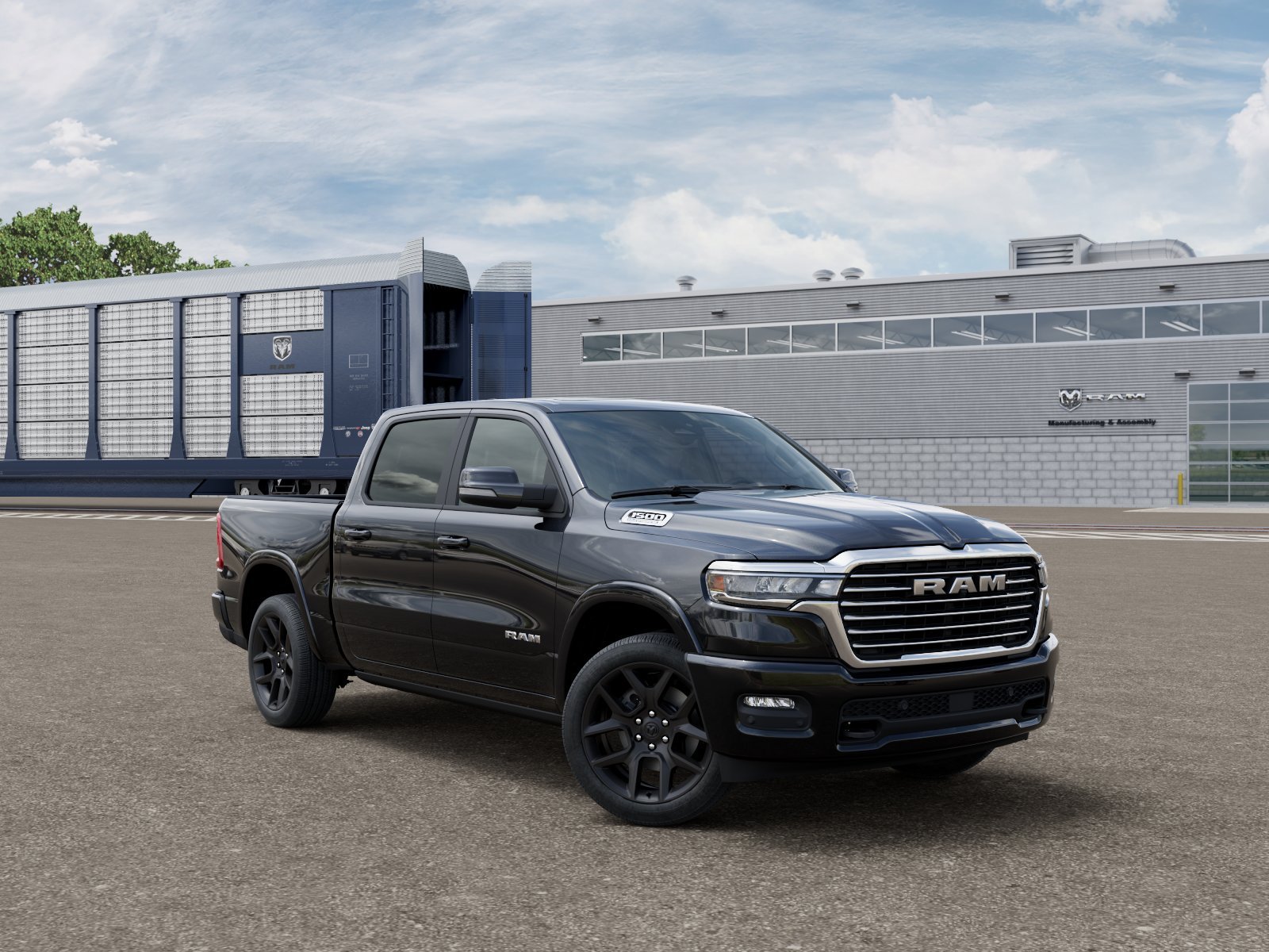 New 2026 Diamond Black Crystal Pearl-Coat Exterior Paint RAM LARAMIE image 5