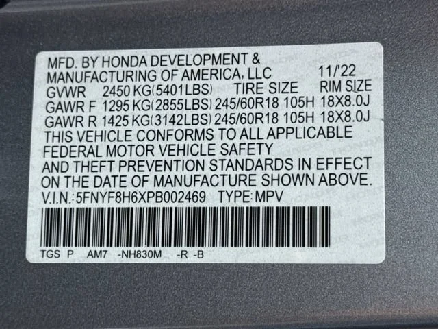 Used 2023 Lunar Silver Metallic Honda TrailSport image 18