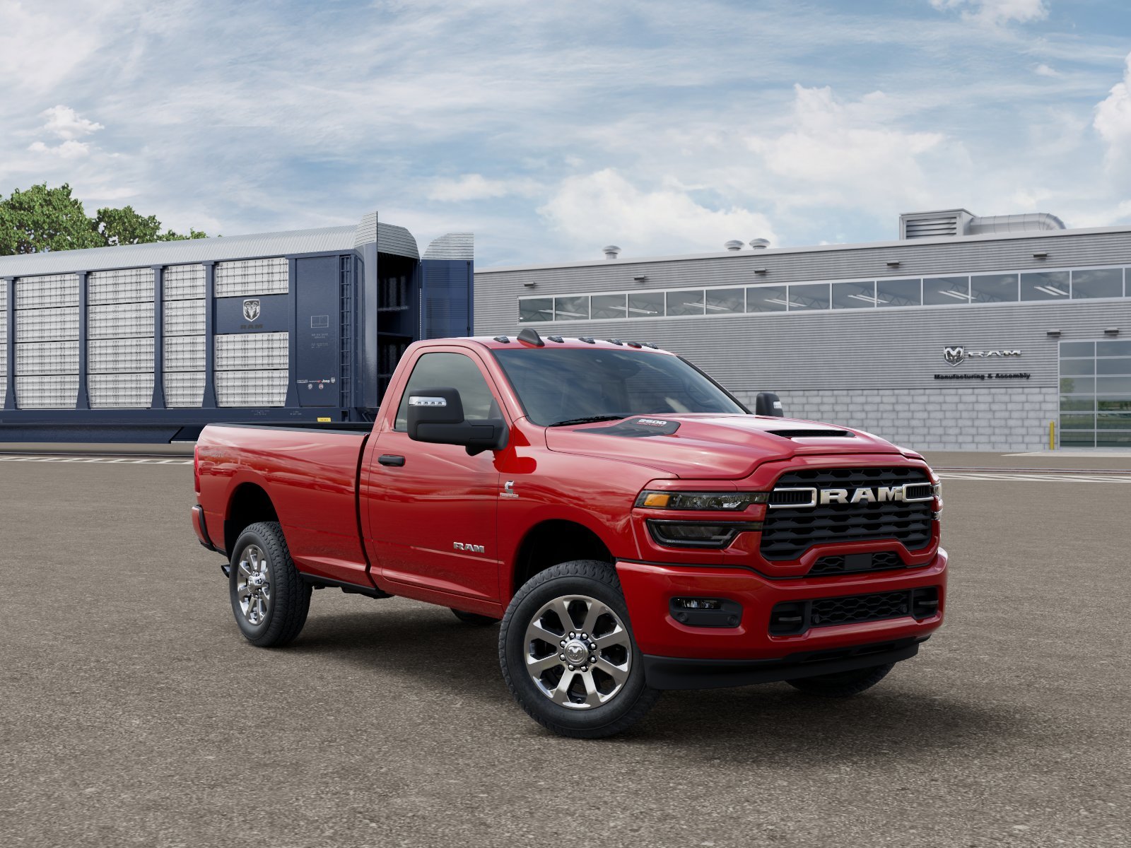 New 2027 Flame Red Clear-Coat Exterior Paint RAM BIG HORN image 3
