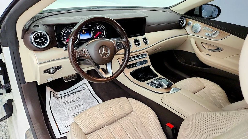 Used 2018 designo Diamond White Mercedes-Benz E 400 RWD Cabriolet w/ AMG® Line, Premium Pkg & Massage Seats image 12