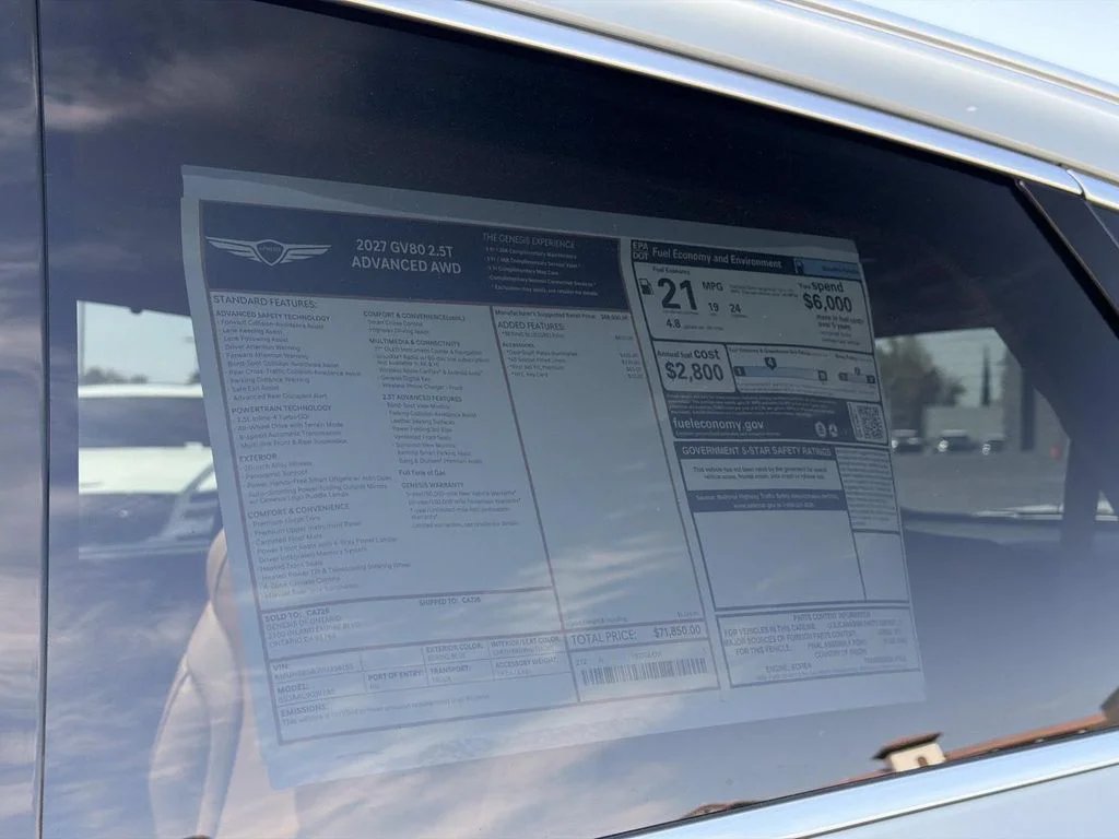 New 2027 Blue Genesis 2.5T Advanced image 17