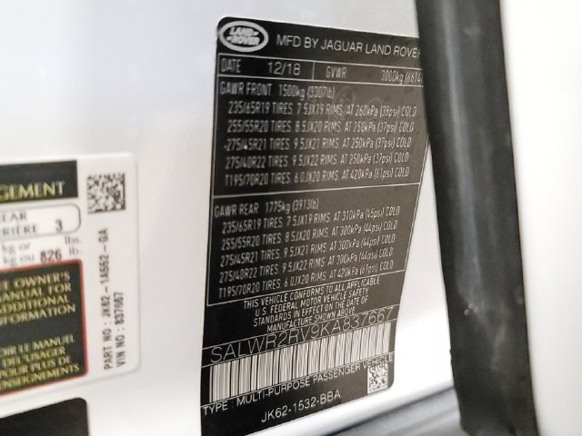 Used 2019 Fuji White Land Rover HSE image 36