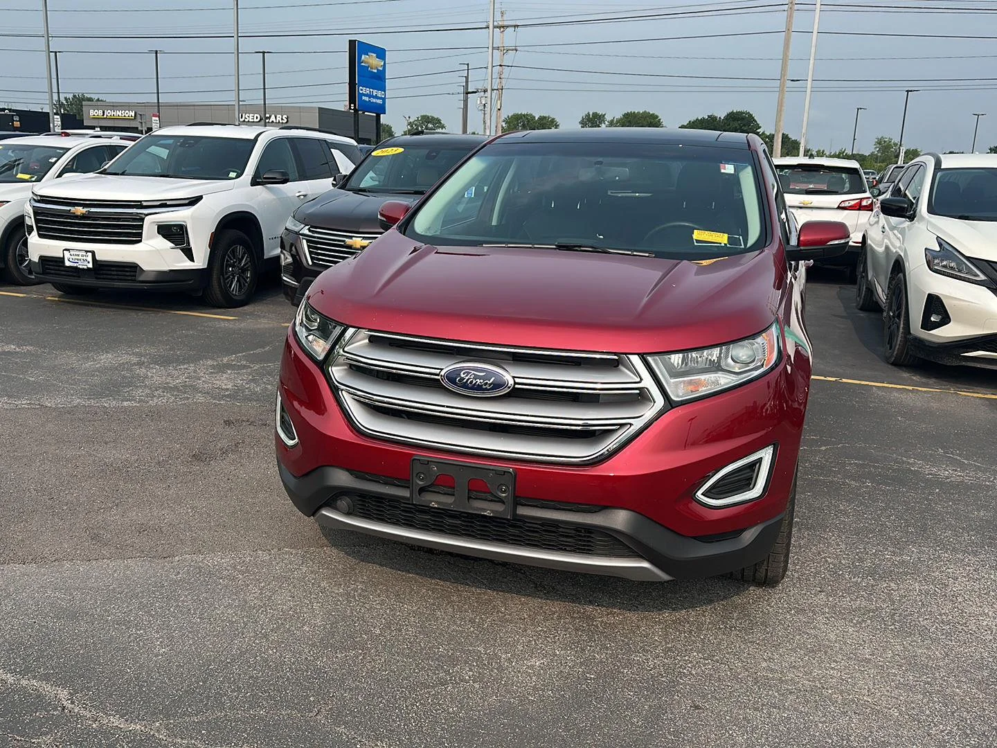 Used 2018 Ruby Red Metallic Tinted Clearcoat Ford SEL image 7