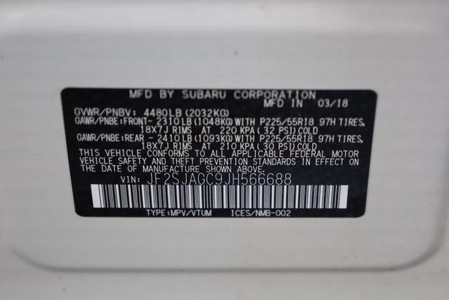 Used 2018 Crystal White Pea Subaru Premium Black Edition w/EyeSight image 33