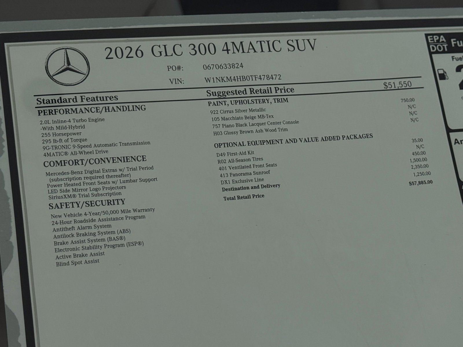 New 2026 Cirrus Silver Metallic Mercedes-Benz GLC 300 image 48
