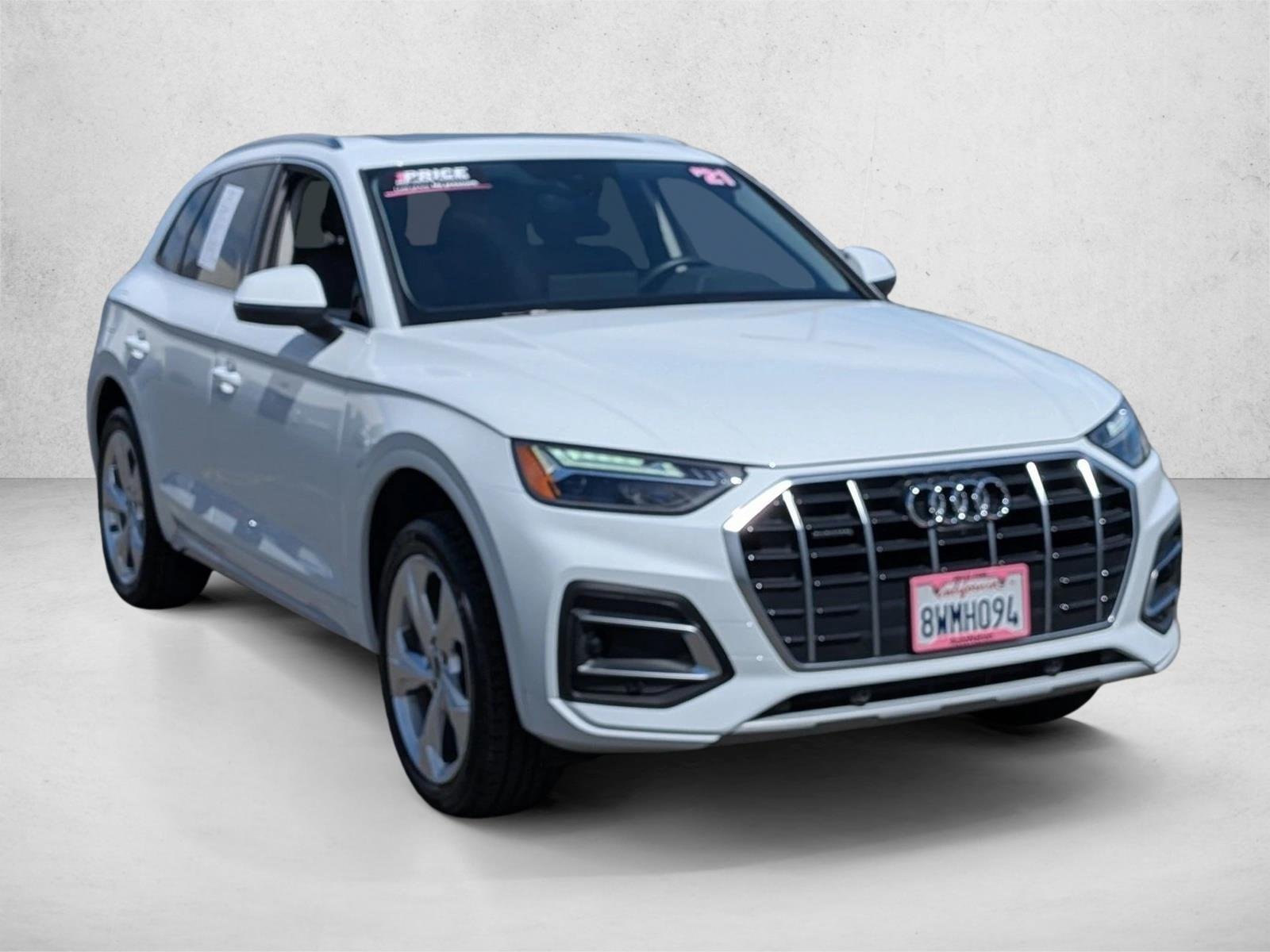 Used 2021 Glacier White Metallic Audi Premium Plus image 3