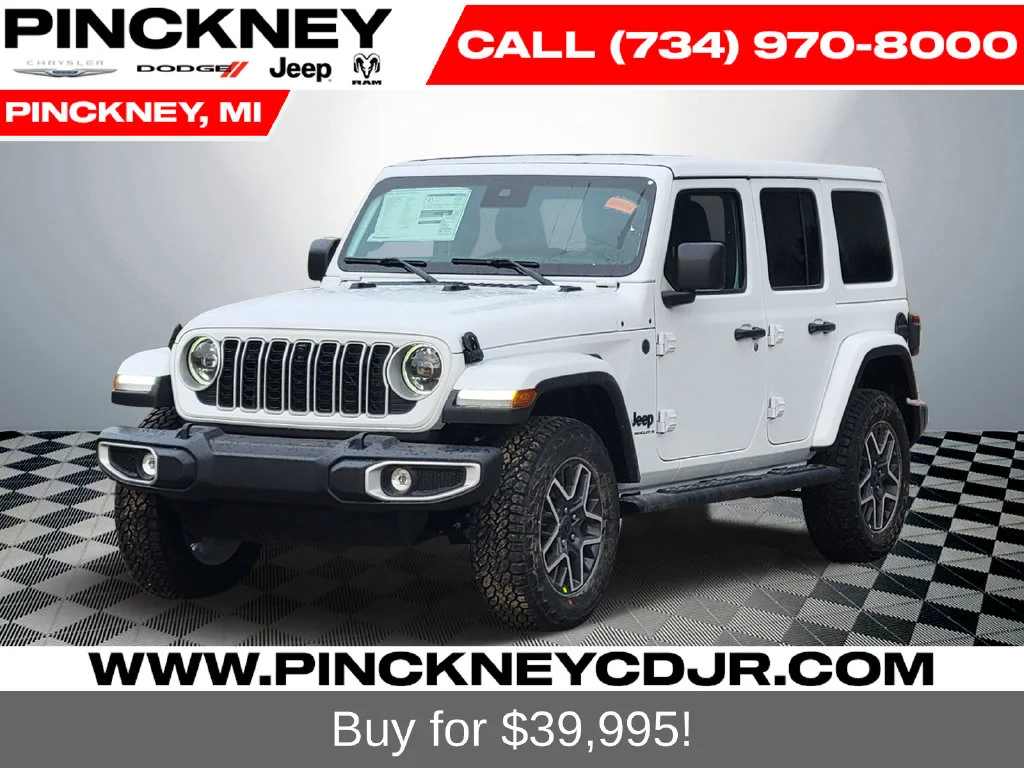 New 2025 Bright White Clear-Coat Exterior Paint Jeep Sahara image 1
