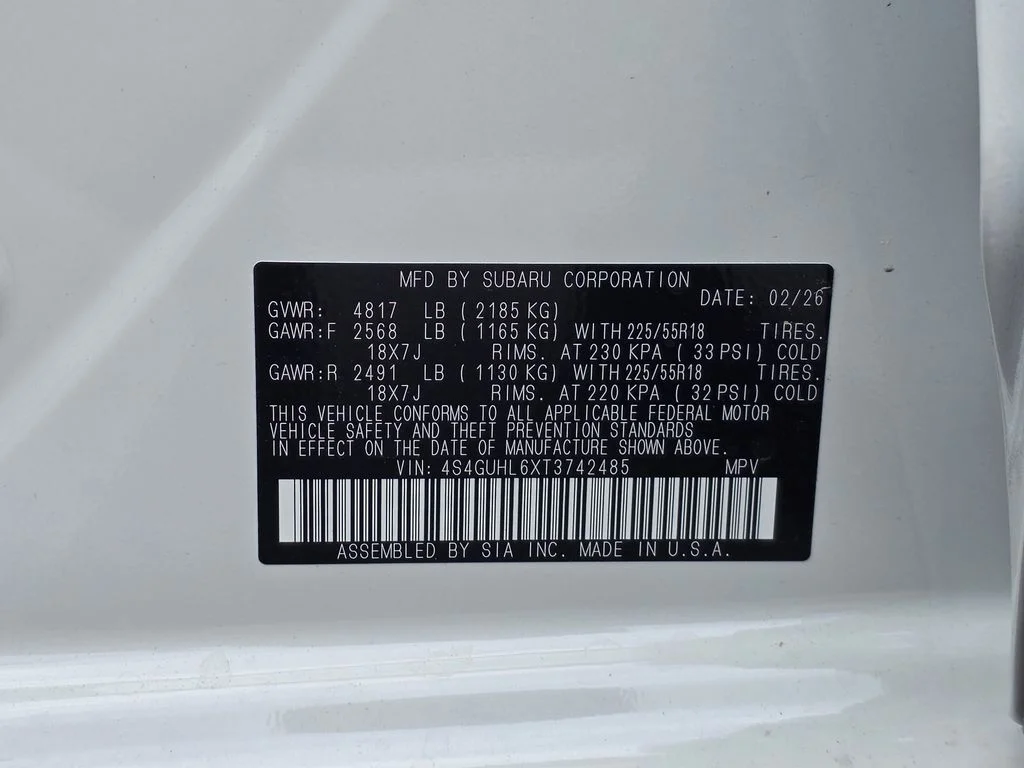 New 2026 CRYSTAL WHITE PEARL Subaru Limited image 31