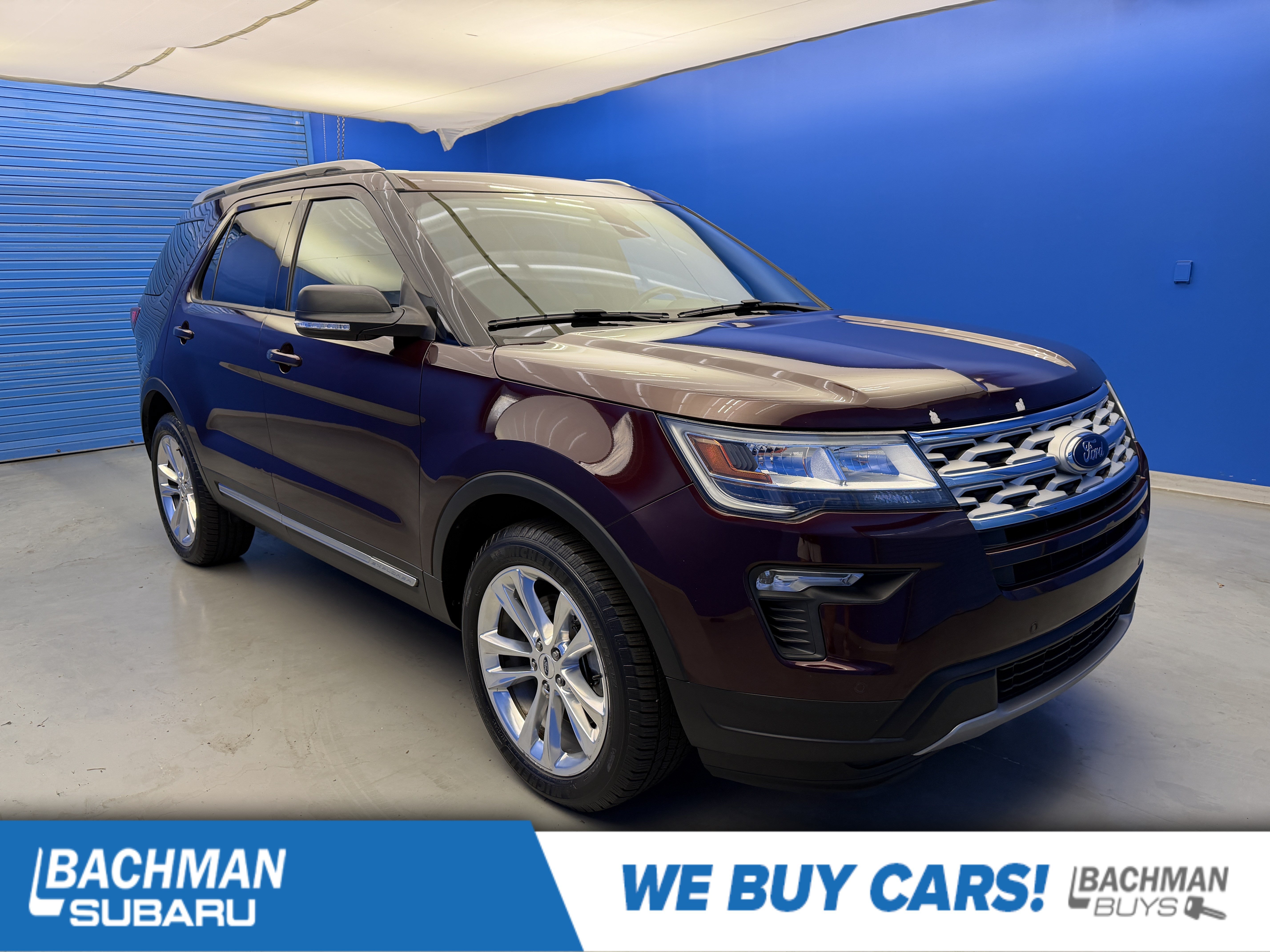 Used 2019 Burgundy Velvet Metallic Tinted Clearcoat Ford XLT image 1