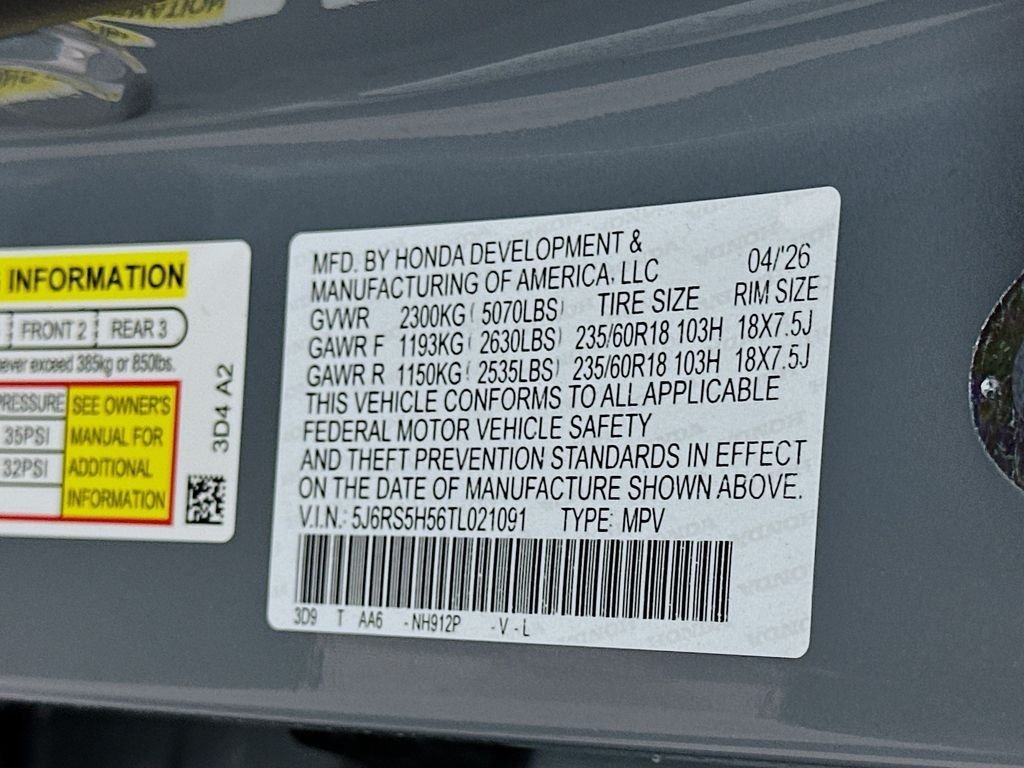 Certified Used 2026 Urban Gray Pearl Honda 2WD Sport Hybrid image 23