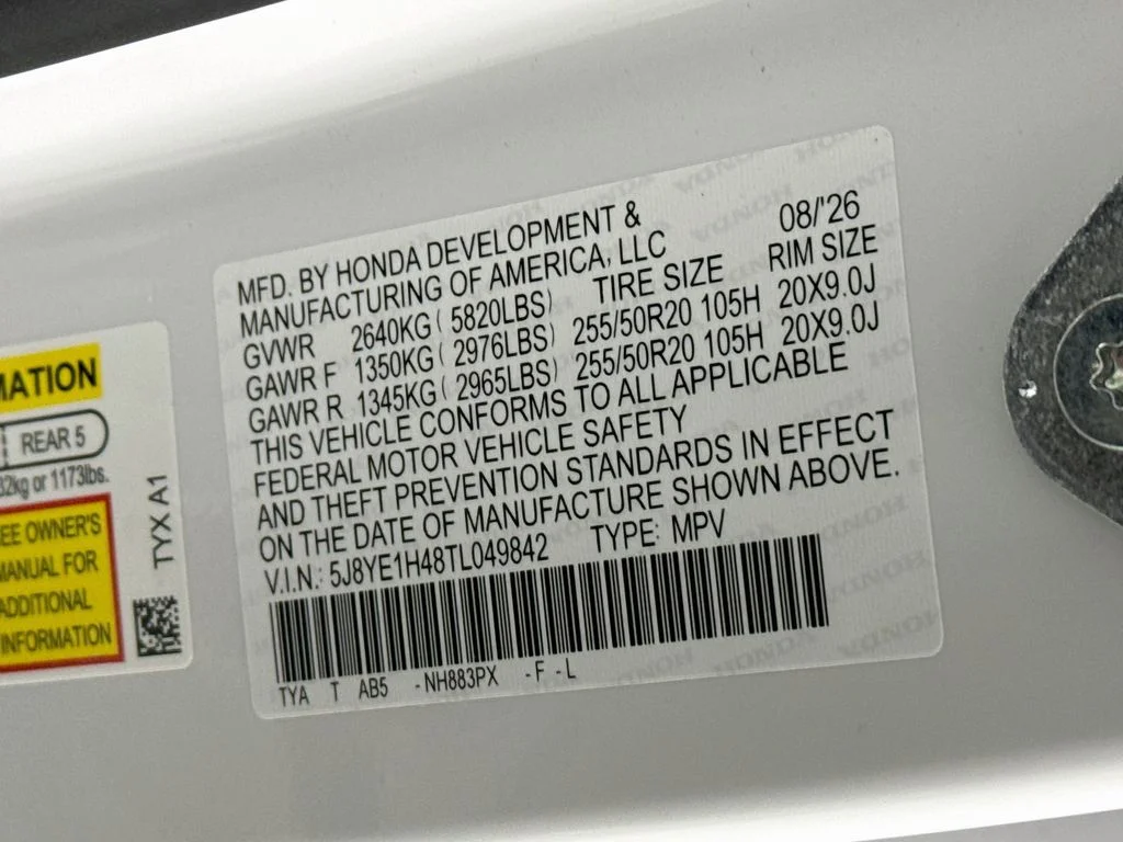 New 2026 Platinum White Pearl Acura Technology Package image 34