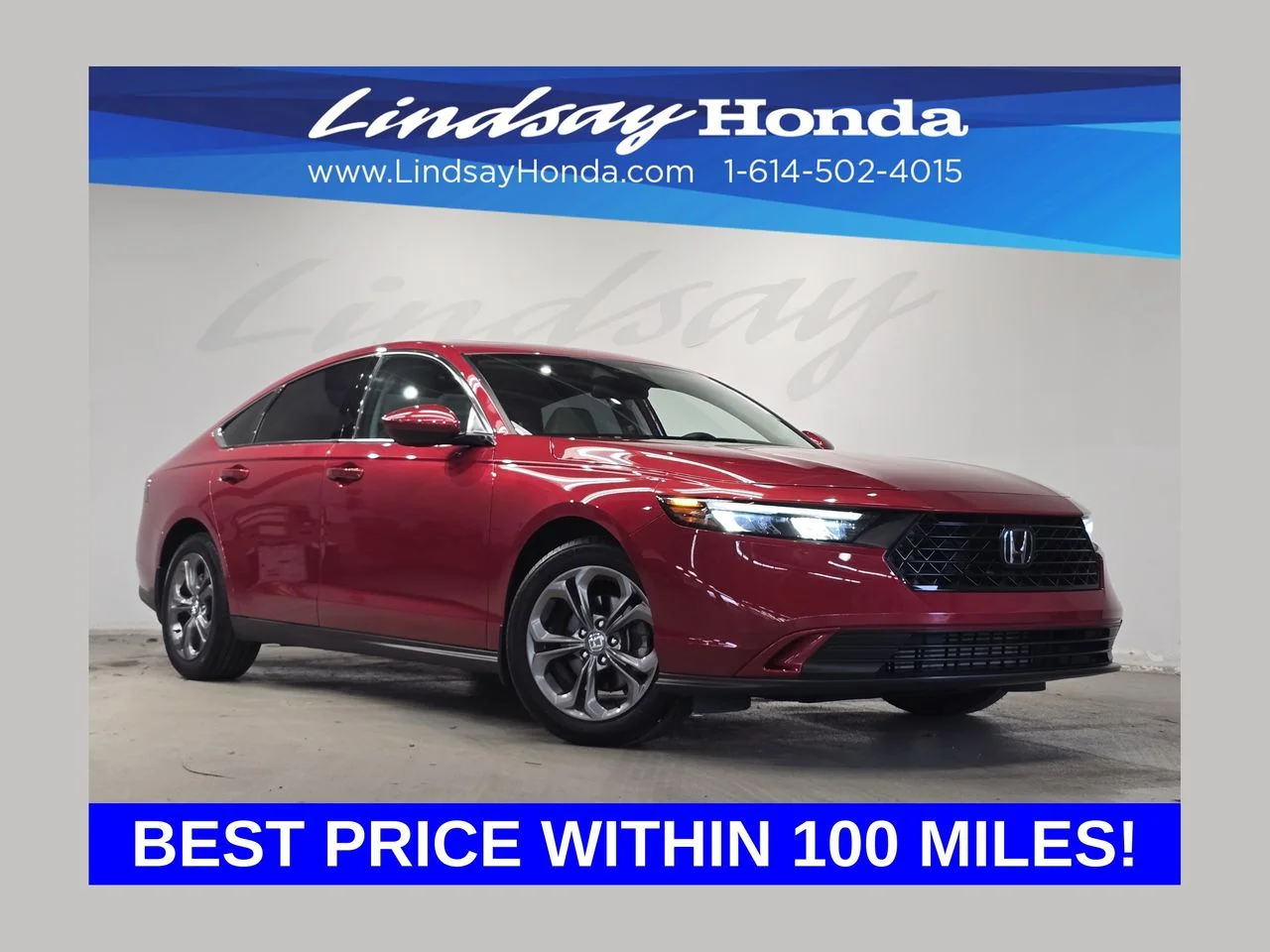 Certified Used 2024 Radiant Red Metallic Honda EX image 1