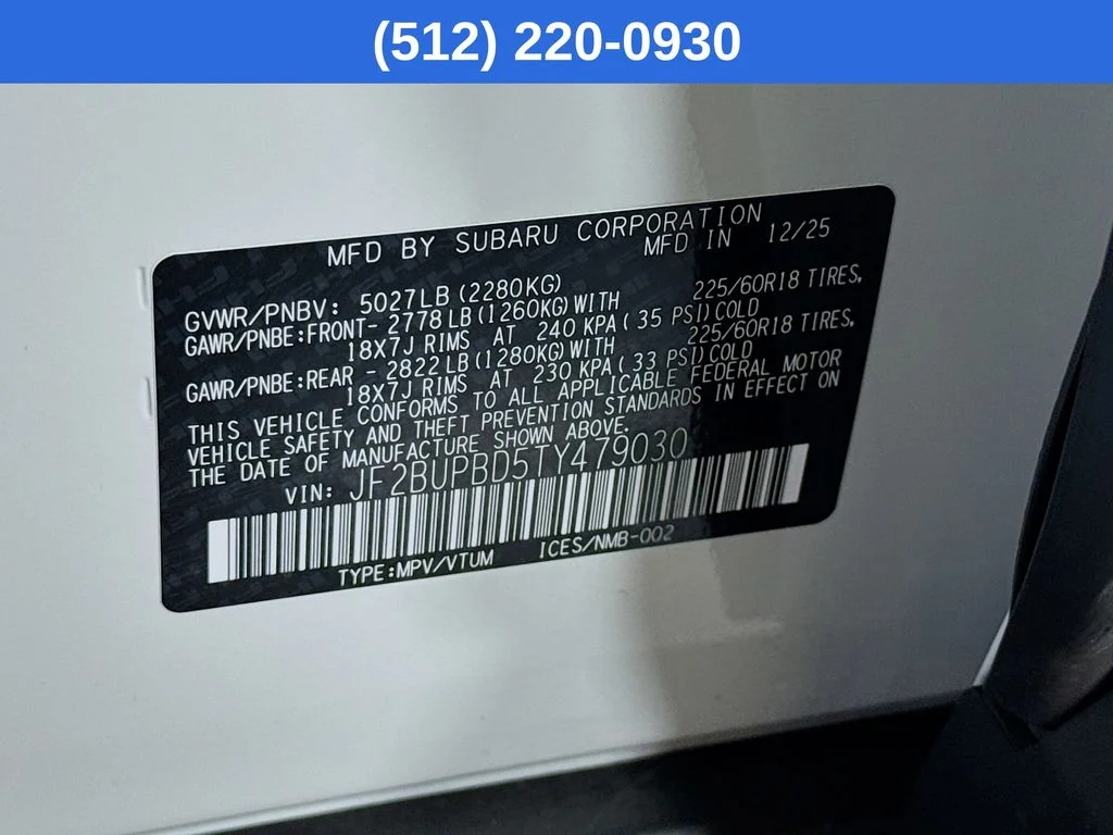 Certified Used 2026 White Subaru Premium image 41