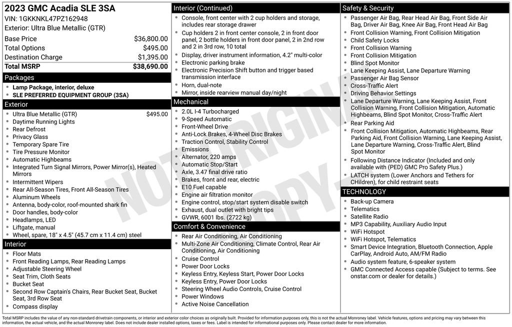 Certified Used 2023 Blue GMC SLE image 29