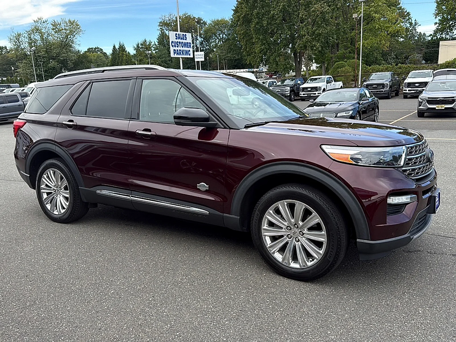 Used 2022 Burgundy Velvet Tinted Clearcoat Ford King Ranch image 3