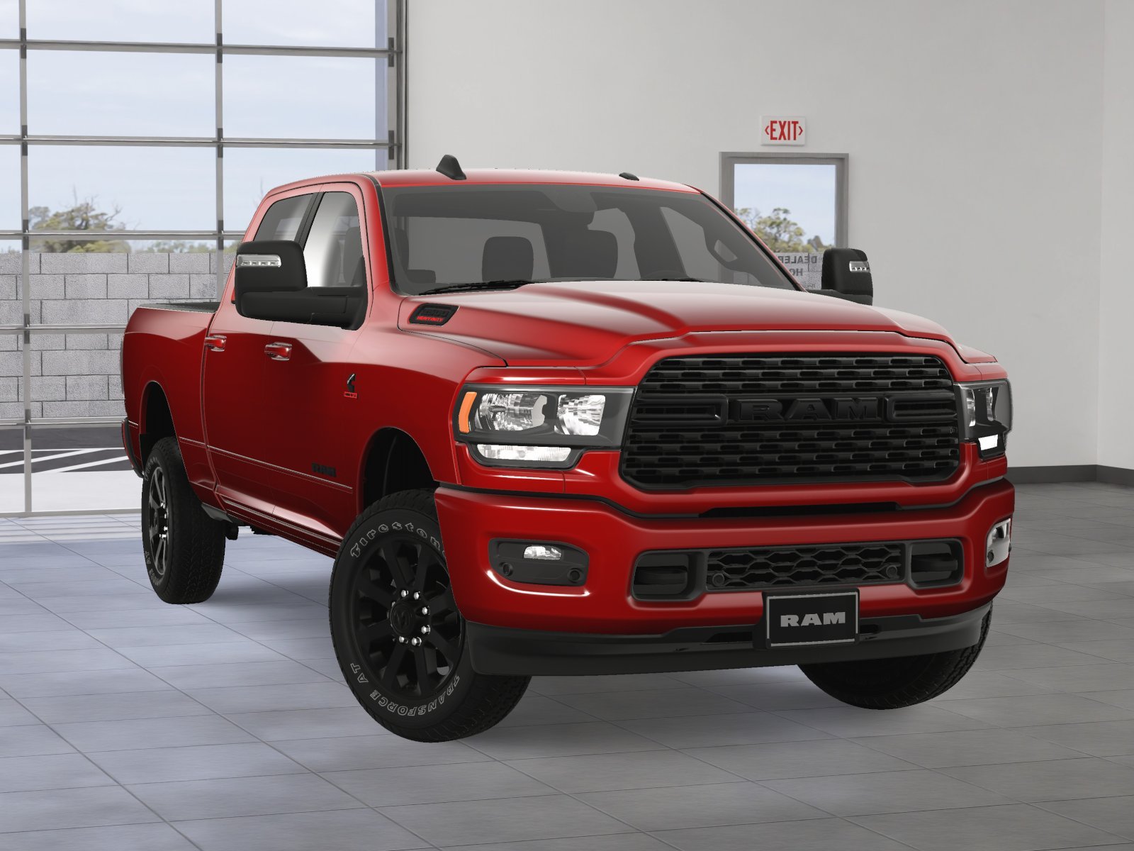 New 2024 Flame Red Clear-Coat Exterior Paint Ram Big Horn image 36
