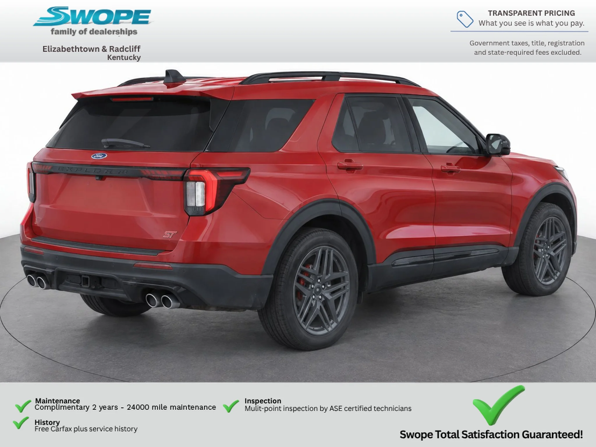 Used 2025 Rapid Red Metallic Tinted Clearcoat Ford ST image 5