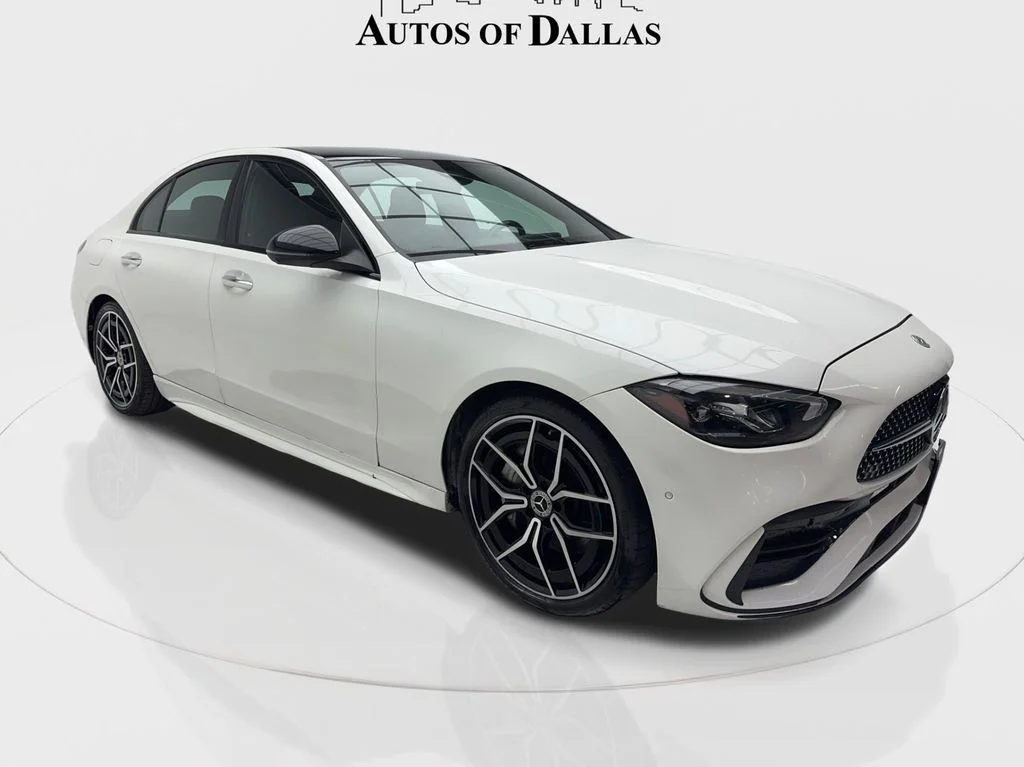 Used 2022 White Mercedes-Benz C 300 AMG® NIGHT PKG,NAV,CAM,PANO,BLIND SPOT image 2