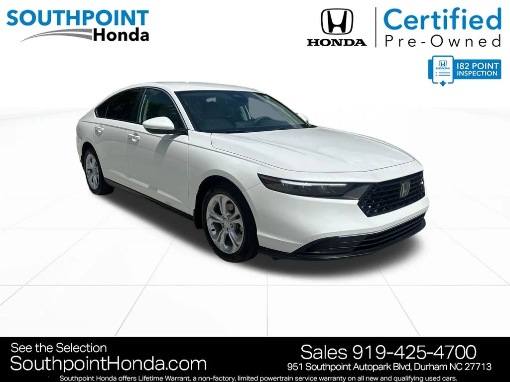 Certified Used 2024 Platinum White Pearl Honda LX image 1