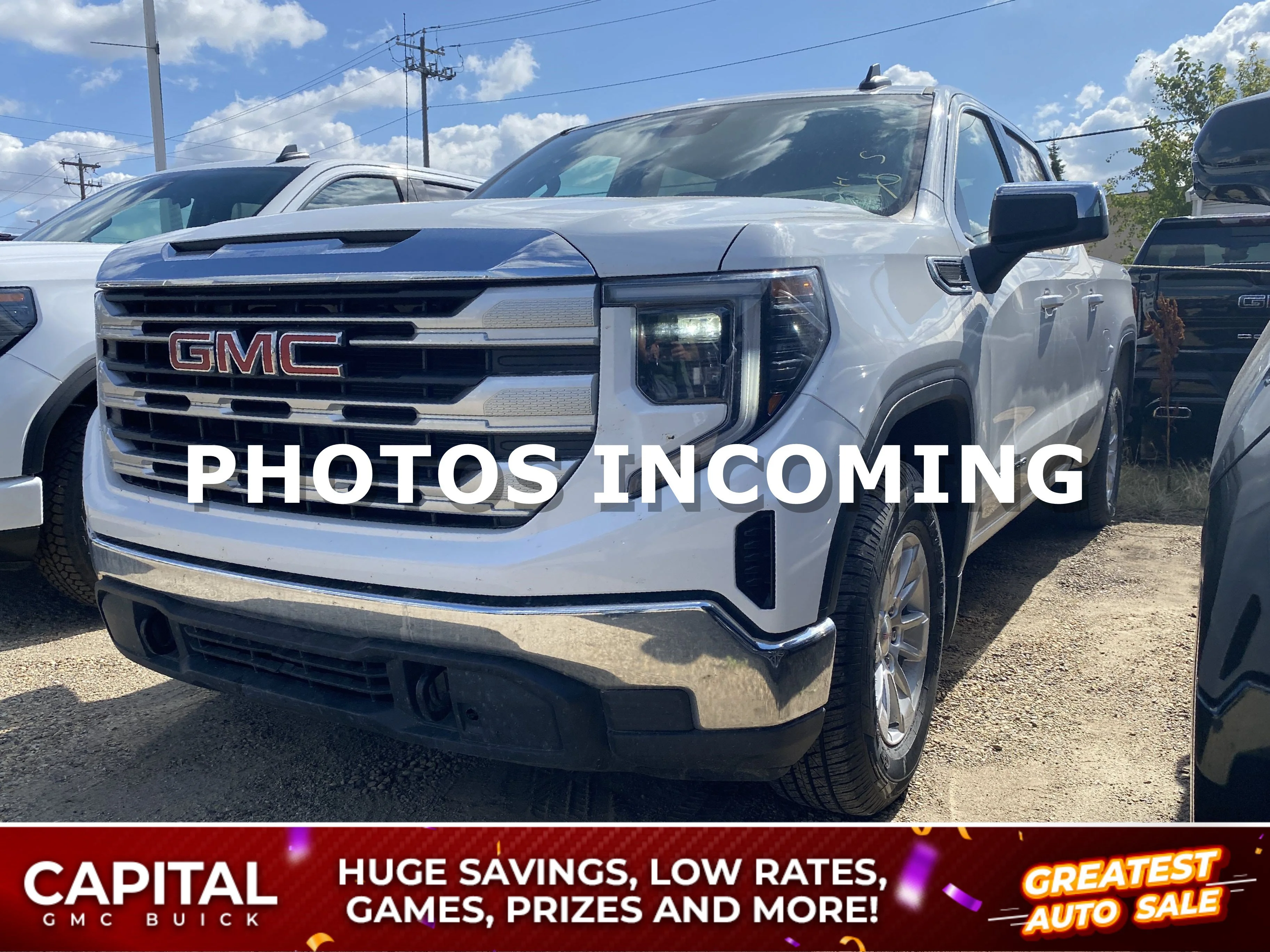 Certified Used 2023 Summit White GMC Crew Cab SLE image 1