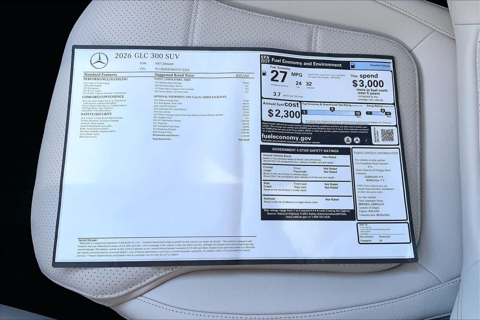 New 2026 Obsidian Black Metallic Mercedes-Benz GLC 300 image 19