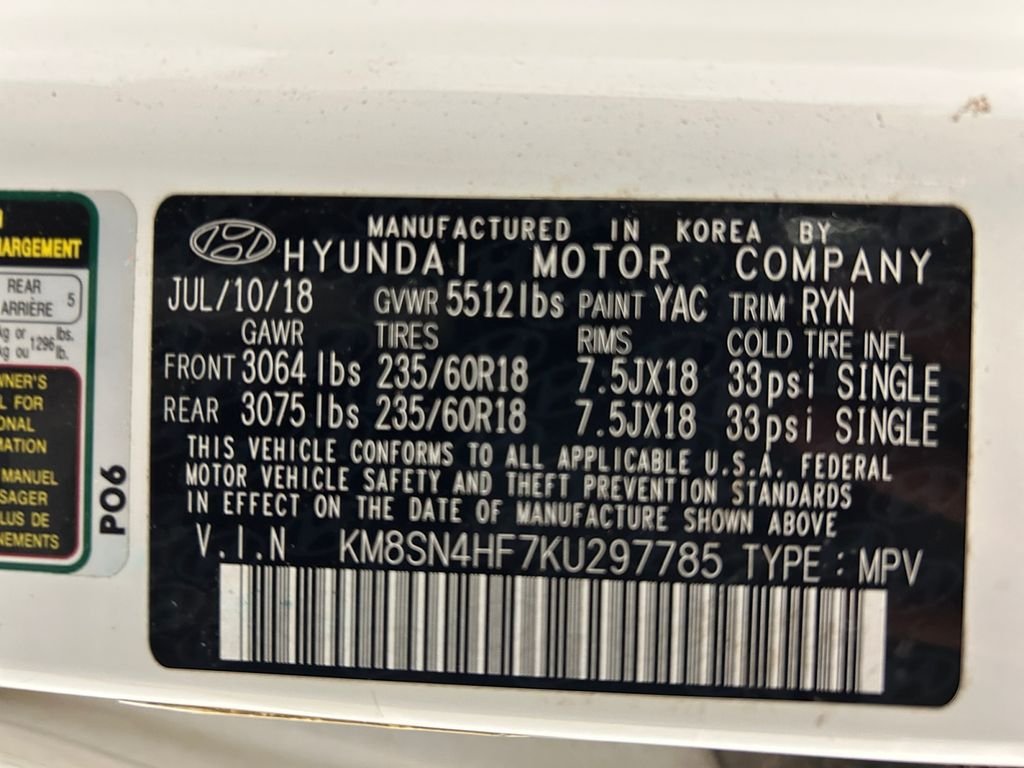 Used 2019 White Hyundai SE image 20