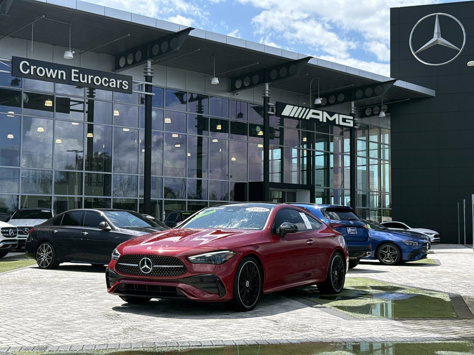 Red Metallic 2026 Mercedes-Benz CLE 300 4MATIC Coupe All-Wheel Drive