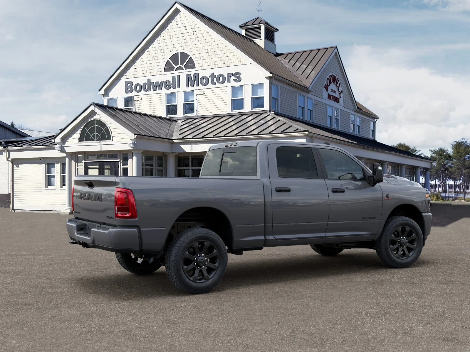New 2027 Ceramic Gray Clear-Coat Exterior Paint RAM Big Horn 4x4 Crew Cab 6