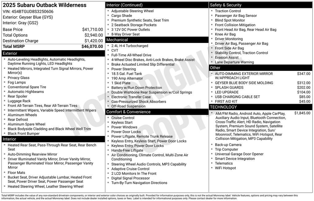 Used 2025 Blue Subaru Wilderness image 6