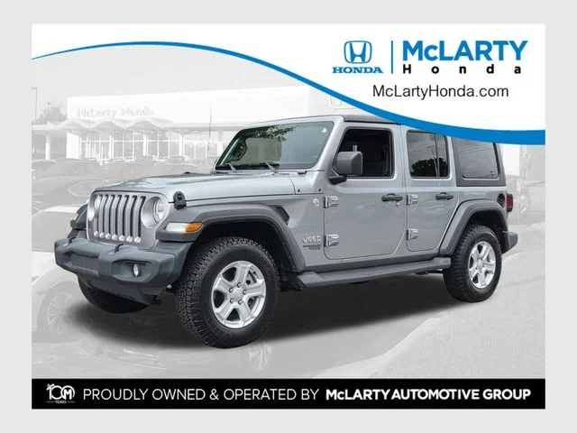 Used 2018 Billet Silver Metallic Jeep Unlimited Sport S image 1