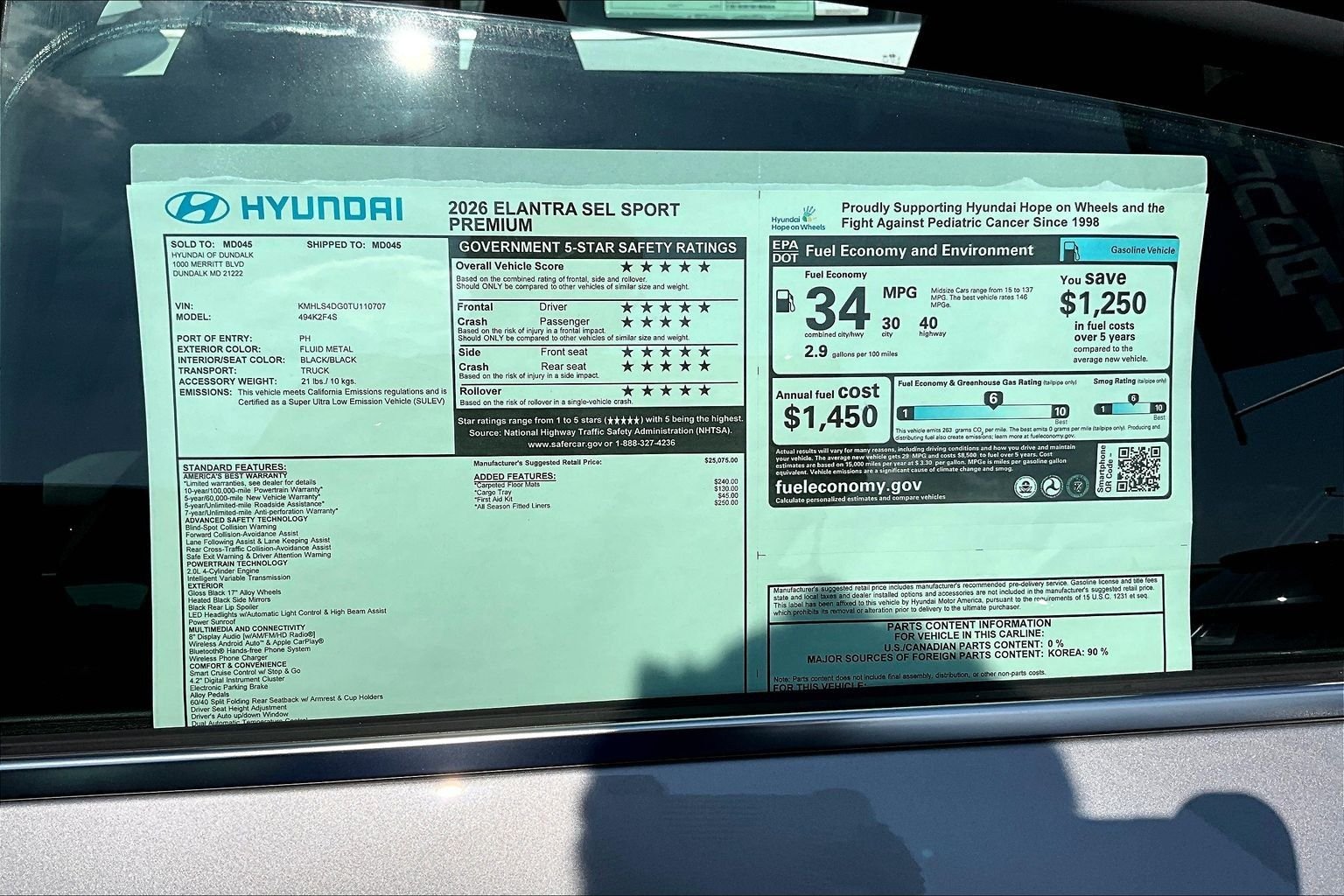 New 2026 Gray Hyundai SEL Sport Premium image 12