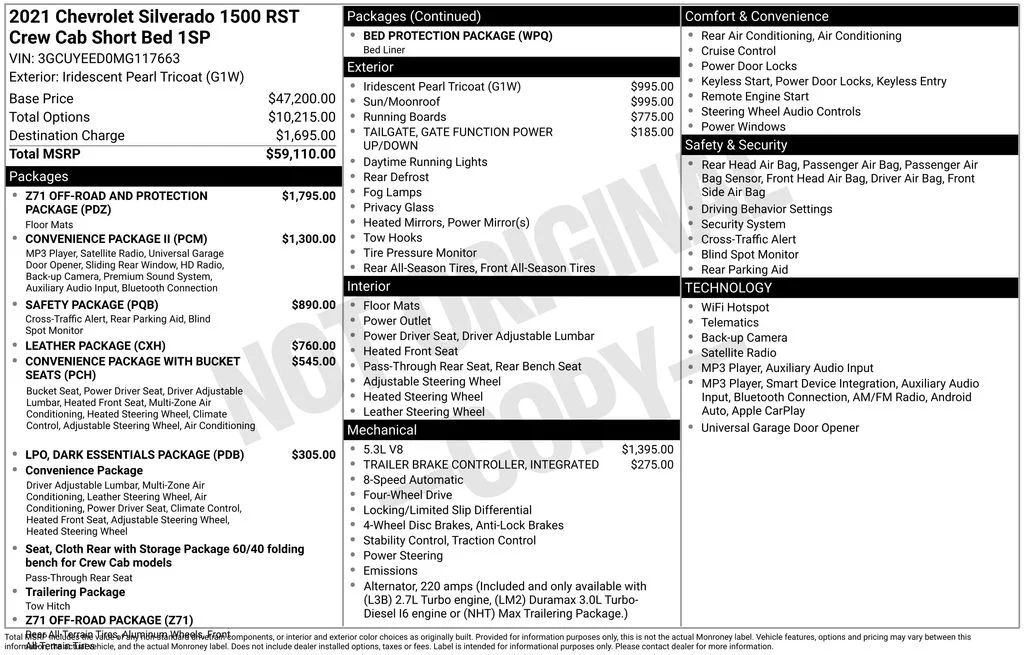 Used 2021 White Chevrolet RST image 9