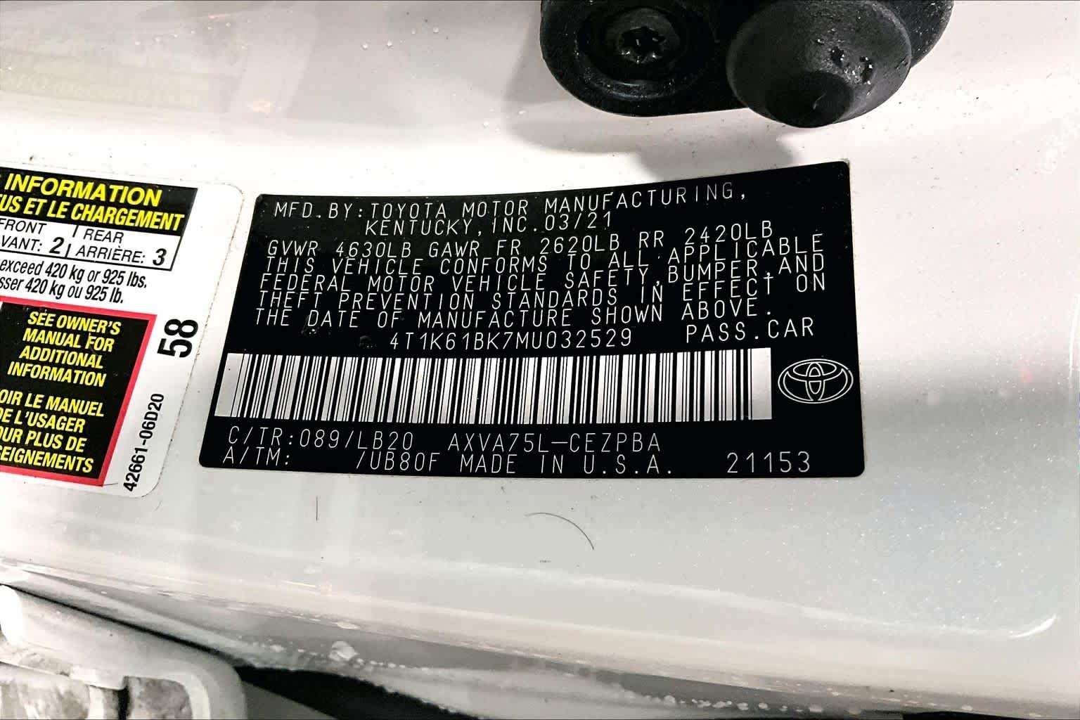 Certified Used 2021 Wind Chill Pearl Toyota XSE image 34