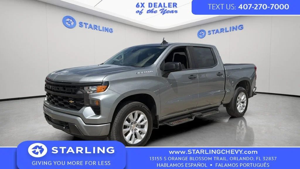 Used 2025 Sterling Gray Metallic Chevrolet Custom image 1