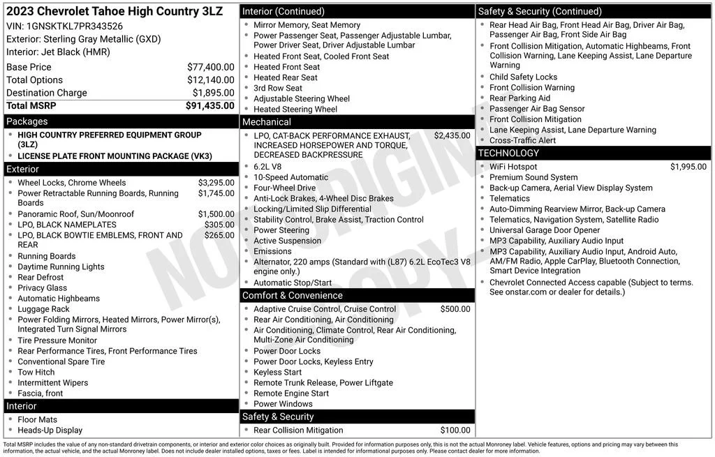 Used 2023 Sterling Gray Metallic Chevrolet High Country image 4