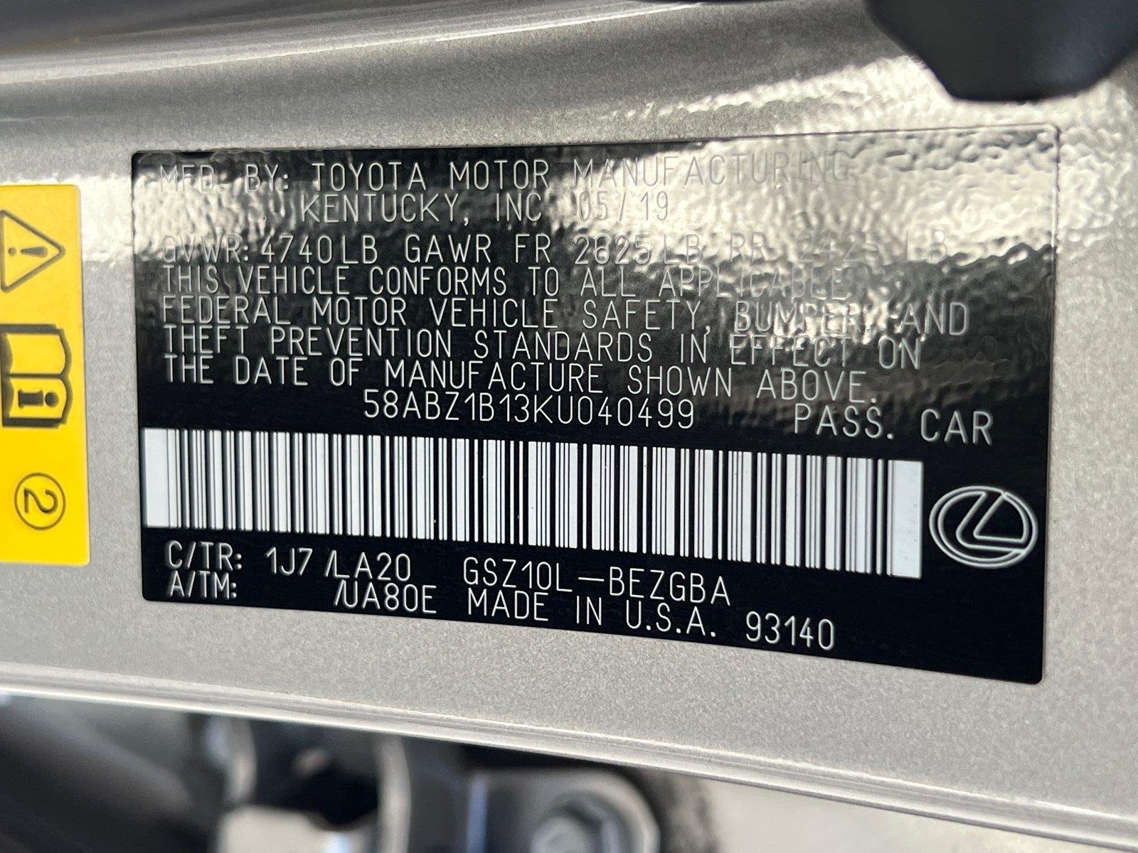 Used 2019 Atomic Silver Lexus ES 350 image 32