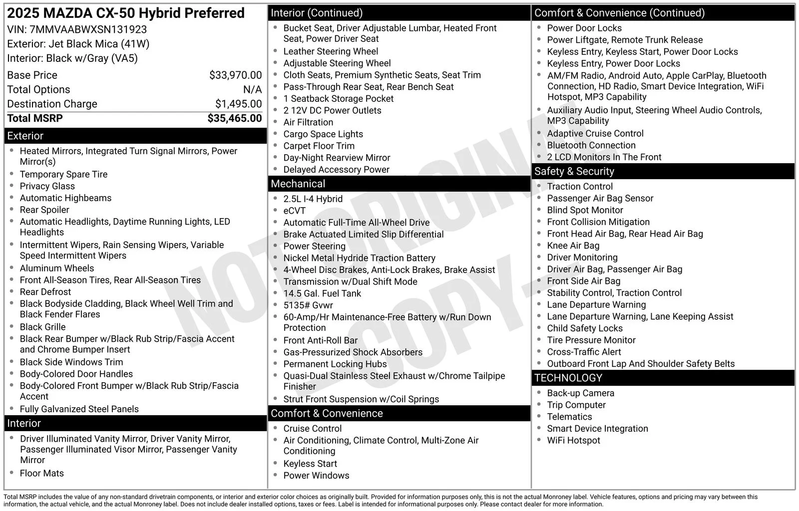 Certified Used 2025 Jet Black Mazda Preferred image 25