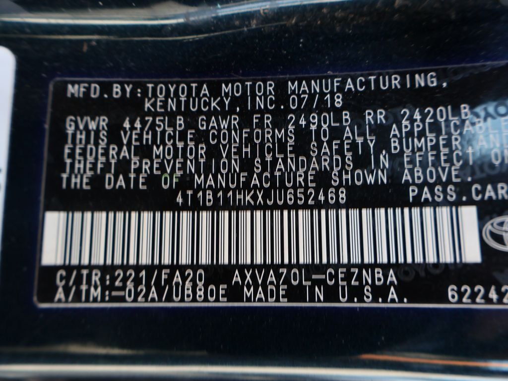 Used 2018 Blue Toyota LE image 12