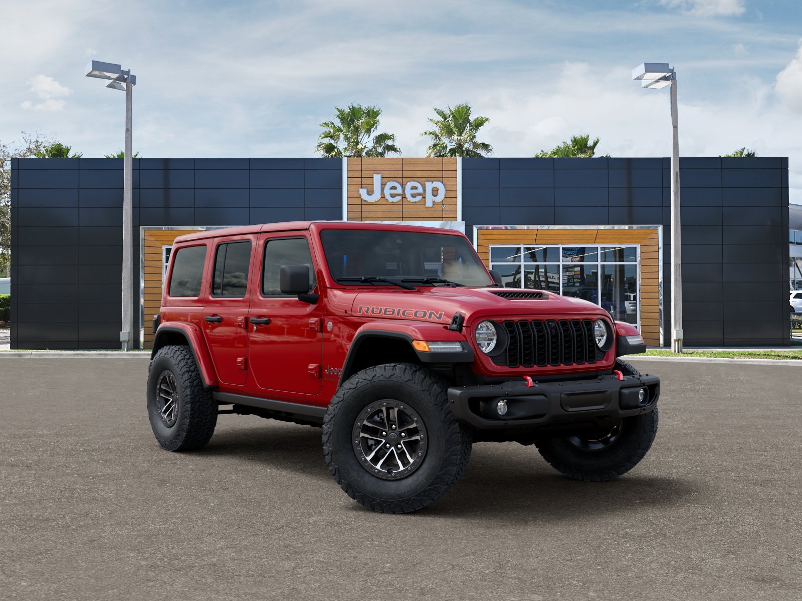 New 2026 Firecracker Red Clear-Coat Exterior Paint Jeep Rubicon X image 5