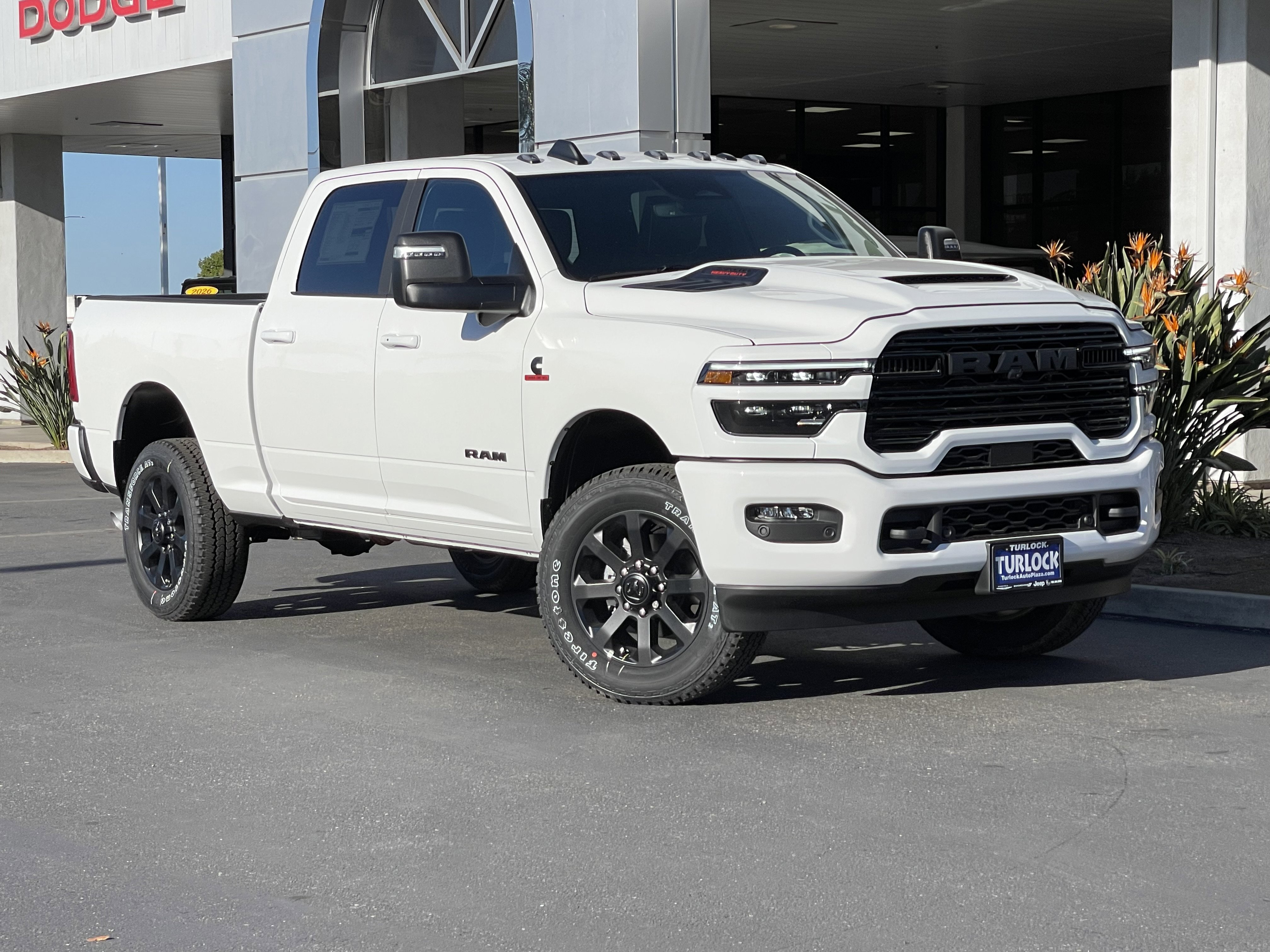 New 2026 Bright White Clear-Coat Exterior Paint RAM Laramie image 2